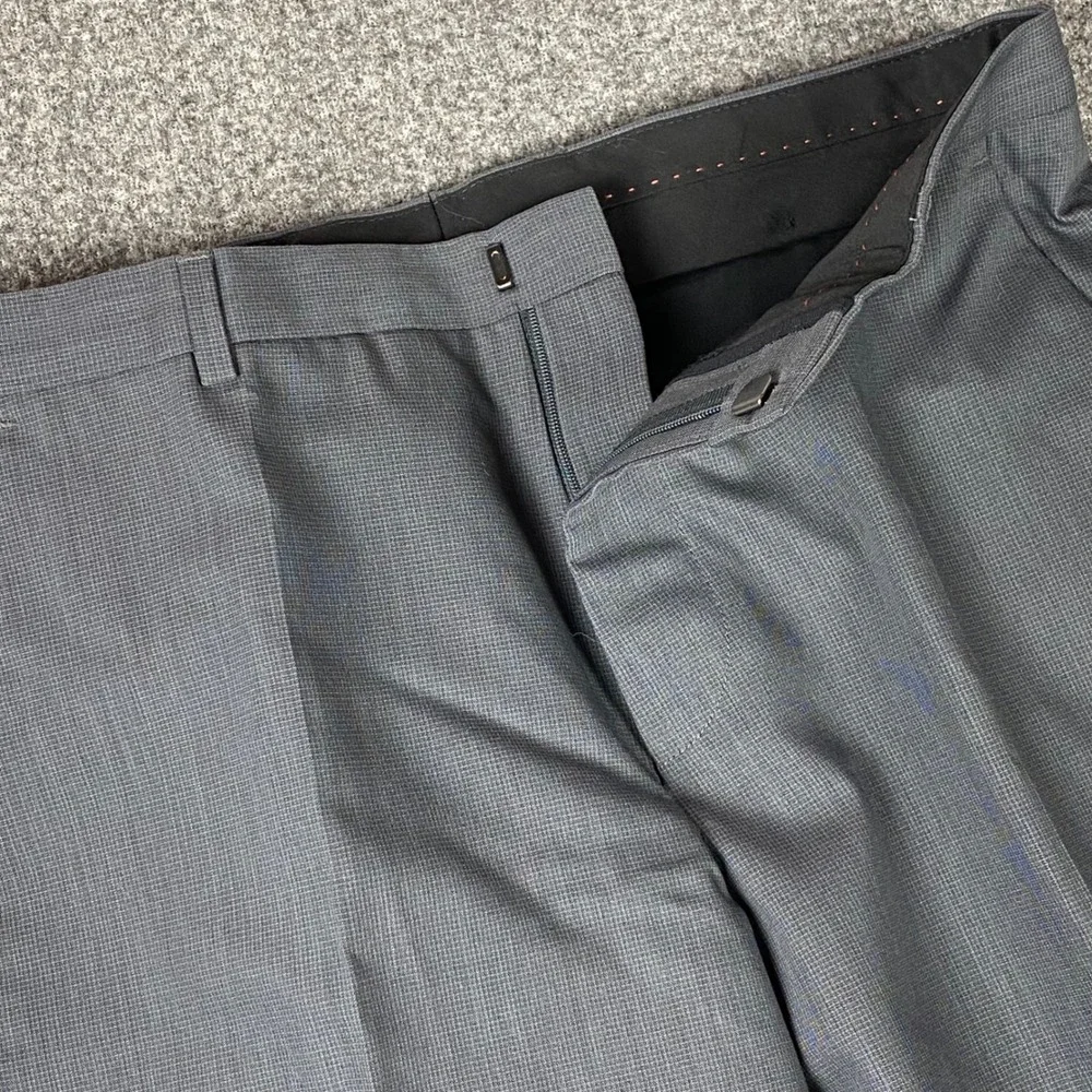Hugo Boss Dress Pants‎ 30R 31x29 HimenHM Gray Wool Silk Blend Luxury Trouser New